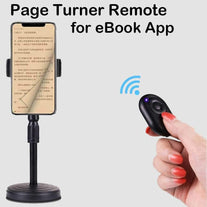 Bluetooth Remote & Page Turner Control - Can Also Use to Scroll Videos for Tiktok and Control to Play/Pause the Video - It Can Work with Most Cellphones/Tablets (Andriod 8.0+ and Ios 6.0+)