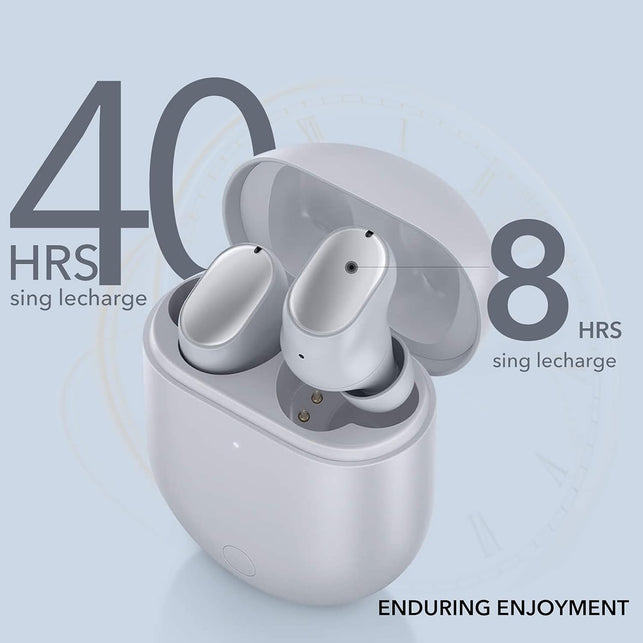 Xiaomi Redmi Buds 3 Pro In-Ear Wireless Earbuds, 35Db Active Noise Cancellation + Ambient Sound, 28 Hr Battery Life, Triple Mics for Voice Clarity, USB Type-C or Wireless Charging, Glacial Gray