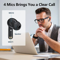 A40 Pro Wireless Earbuds, 50Hrs Playtime Bluetooth Earbuds Built in Noise Cancellation Mic with Charging Case, Bluetooth Headphones with Stereo Sound, IPX7 Waterproof Ear Buds for Iphone and Android - The Gadget Collective