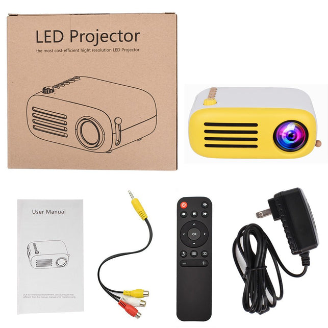 AAO YG200 Portable LED Pocket Mini Projector AV USB SD HDMI Video Movie Game Home Party Theater Video Projector Optional Battery - The Gadget Collective