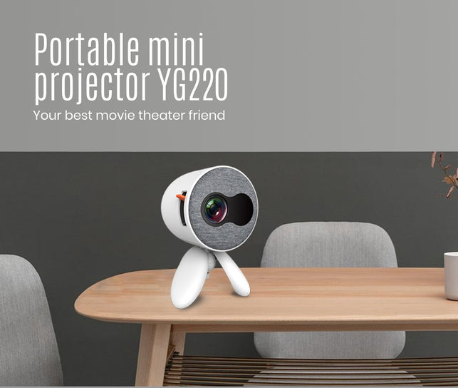 AAO YG220 Projector YG300 Update Version Portable Mini Cute Video Player Kids Children Gift HDMI-compatible USB 3D LED Beamer - The Gadget Collective