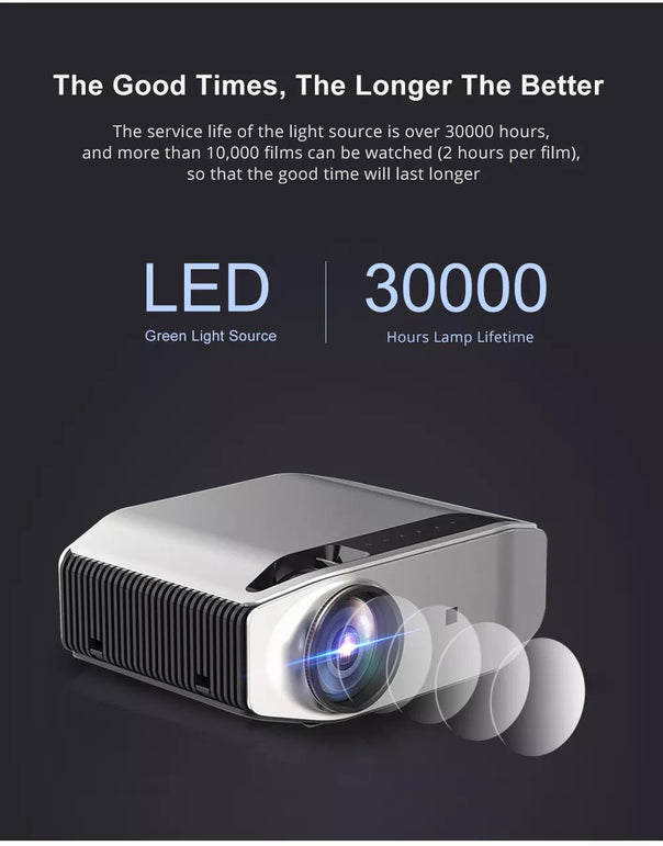 AAO YG620 Full HD Projector Native 1920 x 1080P 3D Proyector YG621 Wireless WiFi Smartphone Multi-Screen Mini HD Home Theater - The Gadget Collective