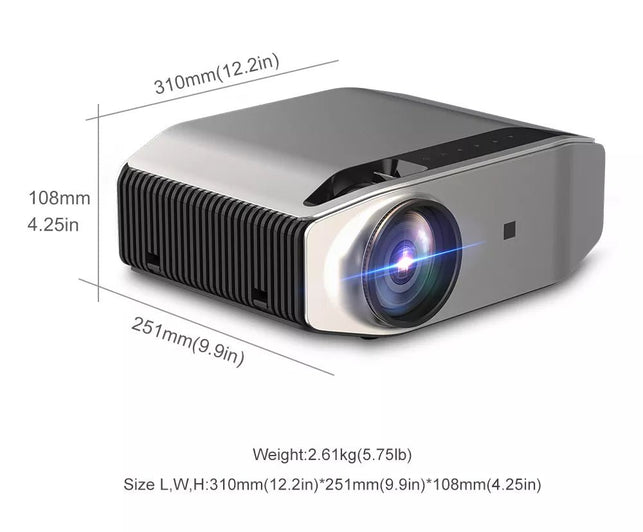 AAO YG620 Full HD Projector Native 1920 x 1080P 3D Proyector YG621 Wireless WiFi Smartphone Multi-Screen Mini HD Home Theater - The Gadget Collective