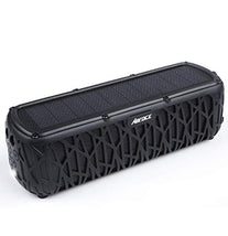 ABFOCE Solar Bluetooth Speaker Portable Outdoor Bluetooth IPX6 Waterproof Speaker with 5000mAh Power Bank,60 Hours Play Time Dual Speaker with Mic, Stereo Sound with Bass Home Wireless Speaker-Black - The Gadget Collective