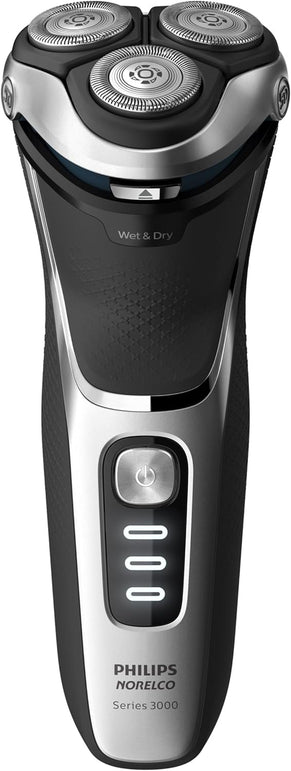 Philips Norelco Shaver 3800, Rechargeable Wet & Dry Shaver with Pop-Up Trimmer, Charging Stand and Storage Pouch, Space Gray, S3311/85