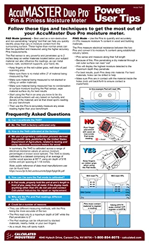 AccuMASTER Calculated Industries 7445 AccuMASTER Duo Pro Pin & Pinless Moisture Meter Detects Hidden Leaks and Moisture | Combo Non-invasive Pad + Pin - The Gadget Collective