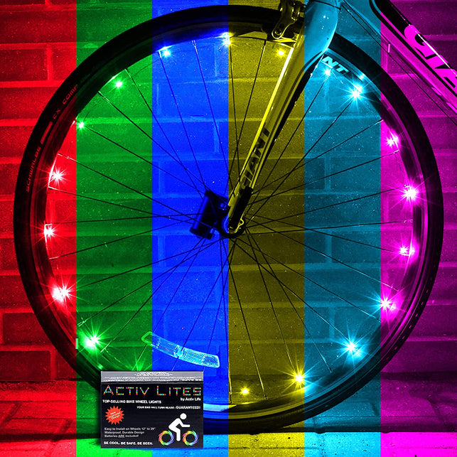 Activ Life LED Bike Wheel Lights with Batteries Included! Get 100% Brighter and Visible from All Angles for Ultimate Safety & Style (1 Tire Pack) - The Gadget Collective