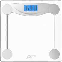 Active Era Digital Body Weight Scale - Ultra Slim High Precision Bathroom Scale with Tempered Glass, Step-On Technology and Backlit Display - Body Weighing Scale 180Kg / 400Lb (Lbs/Stone/Kgs) - The Gadget Collective