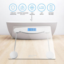 Active Era Digital Body Weight Scale - Ultra Slim High Precision Bathroom Scale with Tempered Glass, Step-On Technology and Backlit Display - Body Weighing Scale 180Kg / 400Lb (Lbs/Stone/Kgs) - The Gadget Collective