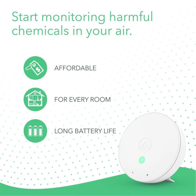 Airthings-292 Wave Mini - Indoor Air Quality - Chemicals (TVOCs), Humidity, Temperature - The Gadget Collective