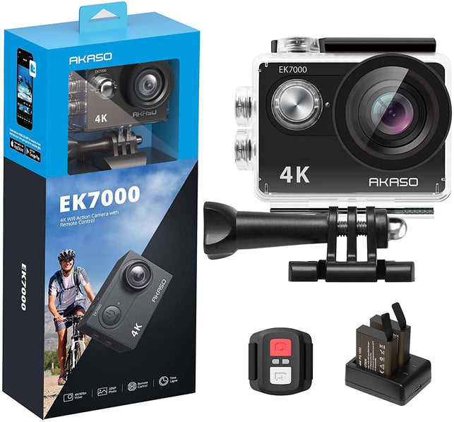 AKASO EK7000 4K30FPS Action Camera Ultra HD Underwater Camera 170 Degree Wide Angle 98FT Waterproof Camera - The Gadget Collective