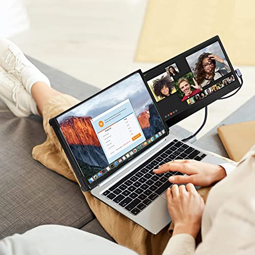 Alecewey P1 Portable Monitor for Laptop Screen Extender Dual Monitor 12 Inch Mobile Double Monitors FHD 1080P IPS Display USB-A/Type-C/HDMI/Speakers f - The Gadget Collective