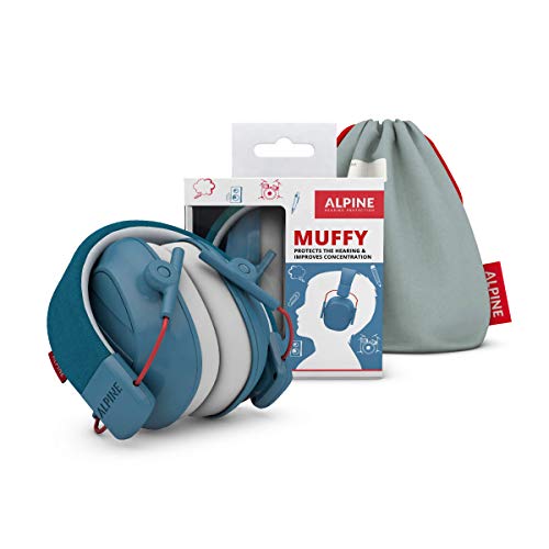 Alpine Muffy Noise Cancelling Headphones for Kids - 25dB Noise Reduction - Earmuffs for Autism - Sensory & Concentration Aid - Blue - The Gadget Collective