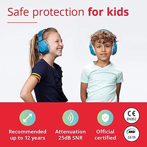 Alpine Muffy Noise Cancelling Headphones for Kids - 25dB Noise Reduction - Earmuffs for Autism - Sensory & Concentration Aid - Blue - The Gadget Collective