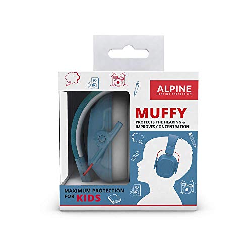 Alpine Muffy Noise Cancelling Headphones for Kids - 25dB Noise Reduction - Earmuffs for Autism - Sensory & Concentration Aid - Blue - The Gadget Collective