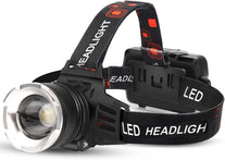 AMAKER LED Rechargeable Headlamp, 90000 Lumens Super Bright with 5 Modes & IPX6 Level Waterproof USB Rechargeable Zoom Headlamp, 90° Adjustable for Outdoor Camping, Running, Cycling,Climbing, Etc. - The Gadget Collective