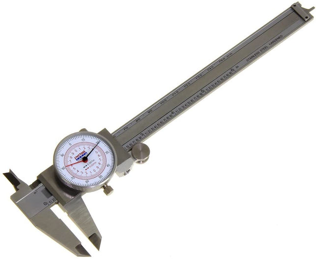 Anytime Tools Dial Caliper 6" / 150mm DUAL Reading Scale METRIC SAE Standard INCH MM - The Gadget Collective