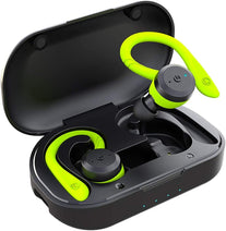 APEKX Bluetooth Headphones True Wireless Earbuds with Charging Case IPX7 Waterproof Stereo Sound Earphones Built-In Mic In-Ear Headsets Deep Bass for Sport Running Green - The Gadget Collective