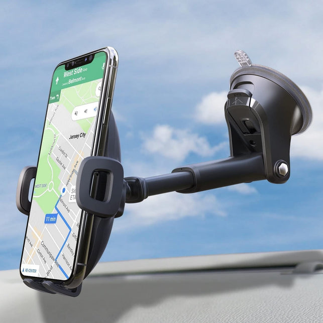 Apps2Car Suction Cup Phone Holder Windshield/Dashboard/Window, Universal Dashboard & Windshield Suction Cup Car Phone Mount with Strong Sticky Gel Pad, Compatible with Iphone, Samsung &Other Cellphone - The Gadget Collective