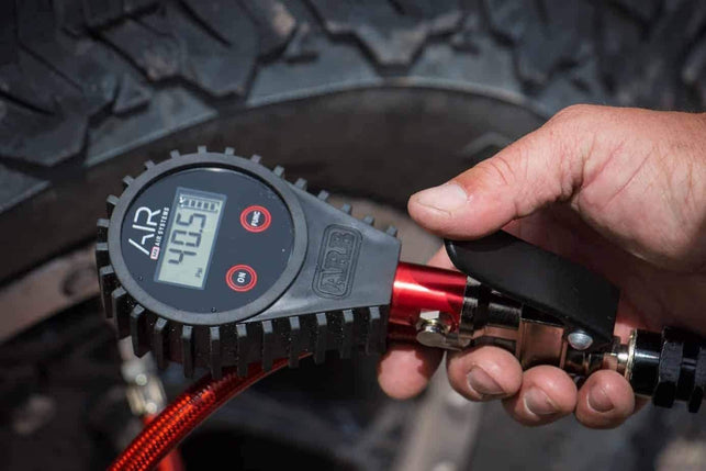 ARB ARB601 Digital Tire Pressure Gauge with Braided Hose and Chuck, Inflator and Deflator 25-75 PSI Readings - The Gadget Collective