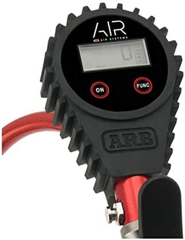 ARB ARB601 Digital Tire Pressure Gauge with Braided Hose and Chuck, Inflator and Deflator 25-75 PSI Readings - The Gadget Collective