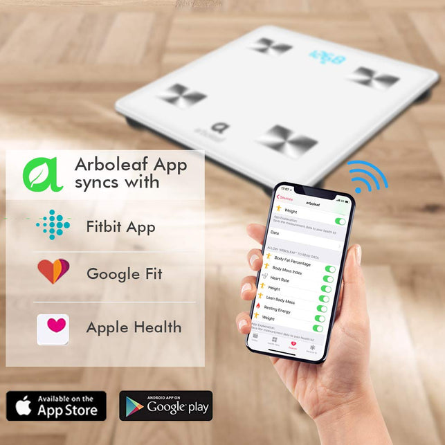 Arboleaf Weight Scale Bluetooth Fat Smart Scale BMI Scales Digital Weight Wireless with iOS & Android APP, Unlimited Users, Auto Recognition - The Gadget Collective