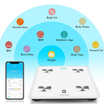 Arboleaf Weight Scale Bluetooth Fat Smart Scale BMI Scales Digital Weight Wireless with iOS & Android APP, Unlimited Users, Auto Recognition - The Gadget Collective
