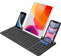 Arteck Universal Bluetooth Keyboard Multi-Device Built-In Cellphone Cradle Wireless Keyboard for Windows, Ios, Android, Computer Desktop Laptop Surface Tablet Smartphone Built-In Rechargeable Battery - The Gadget Collective