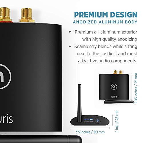 Auris Blume HD Long Range Bluetooth 5.0 Music Receiver Hi-Fi Audio Adapter with Audiophile DAC & AptX HD for Home Stereo, AV Receiver or Amplifier - The Gadget Collective