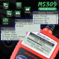 Autel OBD2 Scanner 2023 Newest MS309 Automotive Check Engine Code Reader, Check Emission Monitor Status, CAN Diagnostic Scan Tool for All OBDII Protocol Vehicles after 1996 - The Gadget Collective