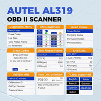 Autel Professional OBD2 Scanner AL319 Code Reader, Enhanced Check and Reset Engine Fault Code, Live Data, Freeze Frame, CAN Car Diagnostic Scan Tools for All OBDII Vehicles after 1996, 2023 Upgraded - The Gadget Collective