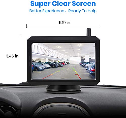 Auto-Vox 720P Digital Wireless Backup Camera,2 Cameras Channel Support, AUTO VOX W7PRO 5" TFT Monitors and IP68 Waterproof Wireless Rear View Camera f - The Gadget Collective