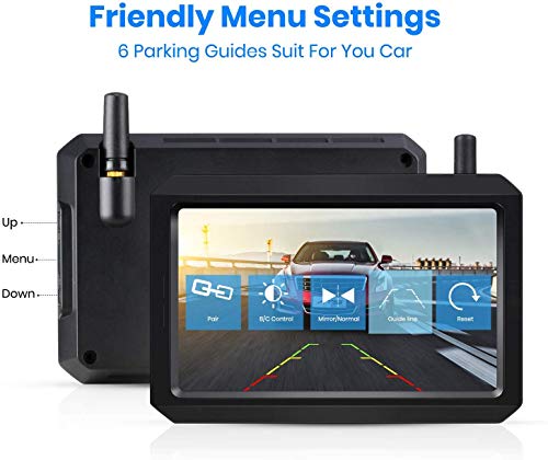 Auto-Vox 720P Digital Wireless Backup Camera,2 Cameras Channel Support, AUTO VOX W7PRO 5" TFT Monitors and IP68 Waterproof Wireless Rear View Camera f - The Gadget Collective