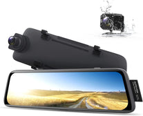 AUTO-VOX V5 without Glare Mirror Dash Cam for Driving Safety, 9.35'' Full Laminated Ultrathin Touch Screen Rear View Mirror Camera, Dual 1080P Super Night Vision Backup Camera - The Gadget Collective