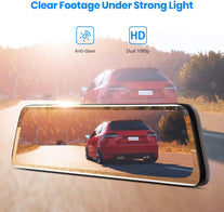 AUTO-VOX V5PRO OEM Look Rear View Mirror Camera with Neat Wiring, Anti-Glare Mirror Dash Cam , 9.35'' Full Laminated Ultrathin Touch Screen , Dual 108 - The Gadget Collective