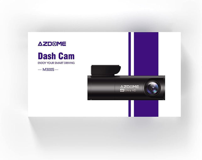 AZDOME 4K Dash Cam Front and Rear with 5G Wifi GPS Dual Dashcam Voice Control Car Camera with Parking Monitor, Night Vision, WDR, G-Sensor, Loop Recording, 64GB SD Card Included(M300S) - The Gadget Collective