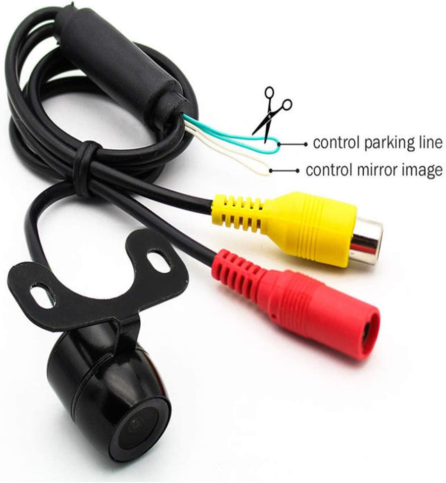Backup Camera for Car Casoda Wide View Angle 2-In-1 Universal Car Front Side Rear View Camera,2 Installation Options Removable Guildlines,Mirror Non-Mirror Image,12V Only - The Gadget Collective
