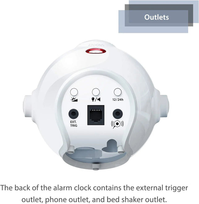 Bellman & Symfon ALARM CLOCK PRO with Bed Shaker | Option of Loud Alarm, Bright Flashing Light, Powerful Vibration | Nightlight | Backup Battery Included | for Heavy Sleepers, Hard of Hearing and Deaf - The Gadget Collective