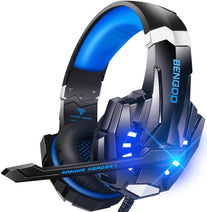 BENGOO G9000 Stereo Gaming Headset for PS4 PC Xbox One PS5 Controller, Noise Cancelling Over Ear Headphones with Mic, LED Light, Bass Surround, Soft M - The Gadget Collective