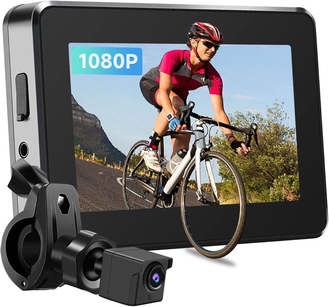 Bike Camera 1080P 4.3’’ Monitor Bicycle Rear View Mirror Handlebar 130°Adjustable Wide Night Vision for Mountain Ebike Wankskey - The Gadget Collective