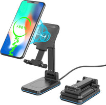 BILLKAQ Foldable Wireless Phone Charger, 10W Cell Phone Wireless Stand Angle & Height Adjustable Tablet Holder Compatible with iPhone 12/11Pro/Xs/XR/X, Samsung S10/S9/S8 - The Gadget Collective