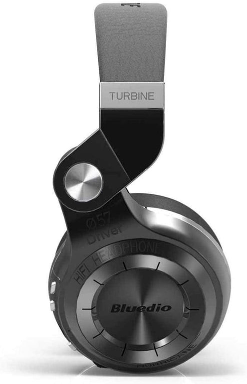 Bluedio T2 Plus Turbine Wireless Bluetooth Headphones with Mic/Micro SD Card Slot/FM Radio (Black) - The Gadget Collective