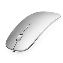 Bluetooth Mouse for Laptop/iPad/iPhone/Mac(iOS 13.1.2 and Above)/Android PC,Wireless Mouse Slim USB Rechargable Quiet Mice Compatible with Windows/Linux/Notebook/Mac/MacBook Air,Silver - The Gadget Collective