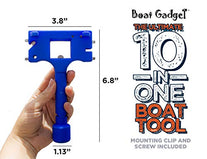 Boat Gadget – This 10-in-1 Boat Tool Includes Beer and Wine Bottle Opener, Safety Whistle, Fishing Line Cutter, Marine Gas Cap Key and Other Essential Tools – Ideal Gifts for Boaters – Orange - The Gadget Collective