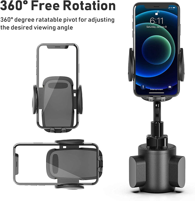 Bokilino Cup Car Phone Holder for Car, Car Cup Holder Phone Mount, Universal Adjustable Gooseneck Cup Holder Cradle Car Mount for Cell Phone Iphone,Samsung,Huawei,Lg, Sony, Nokia (Black) - The Gadget Collective