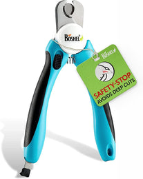 BOSHEL Dog Nail Clippers and Trimmer - with Safety Guard to Avoid Over-Cutting Nails & Free Nail File - Razor Sharp Blades - Sturdy Non Slip Handles - for Safe, Professional at Home Grooming - The Gadget Collective