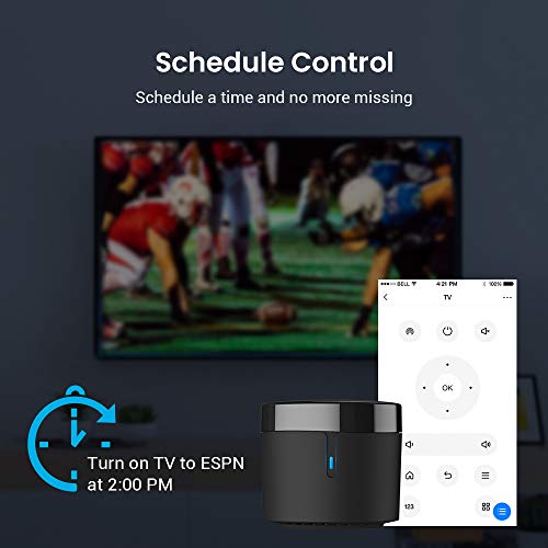 BroadLink Smart IR Remote Control Hub-WiFi IR Blaster for Smart Home Automation, TV Remote, Compatible with Alexa, Google Assistant, IFTTT (RM4 mini) - The Gadget Collective