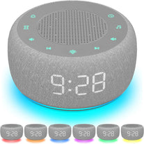 Buffbee Sound Machine & Alarm Clock 2-In-1, 18 Soothing Sound, 7 Night Light, Sleep Timer, Precise 30-Level Volume Control White Noise Machine - The Gadget Collective