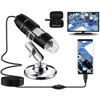 Bysameyee USB Digital Microscope 40X to 1000X, 8 LED Magnification Endoscope Camera with Carrying Case & Metal Stand, Compatible for Android Windows 7 8 10 11 Linux Mac - The Gadget Collective