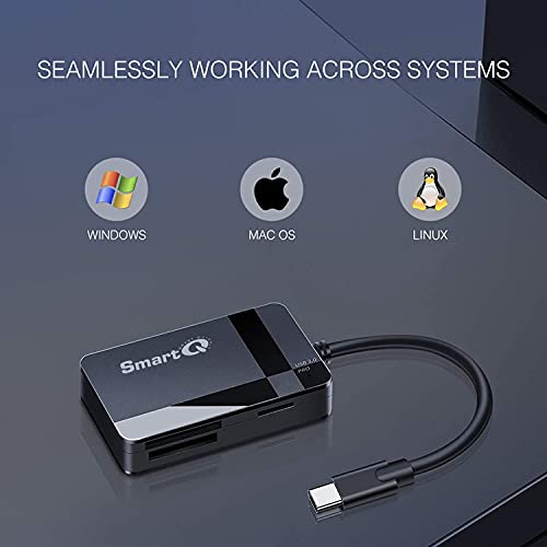 C368 USB 3.0 SD Card Reader, Plug N Play, Apple and Windows Compatible, Powered by USB, Supports CF/SD/SDHC/SCXC/MMC/MMC Micro/RS MMC/Mini SD/Micro SD/MS Duo/MS Pro/MS Pro (Pro Duo C, Black) - The Gadget Collective